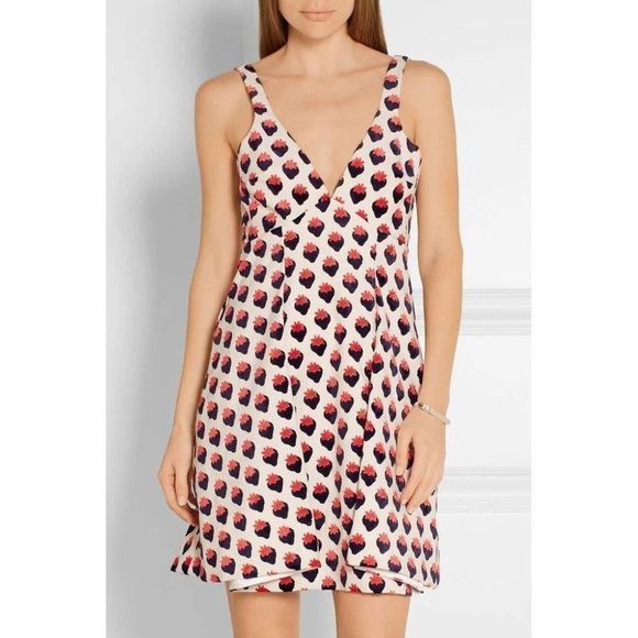 VICTORIA BECKHAM New Strawberry Jacquard Dress - Picture 2 of 10